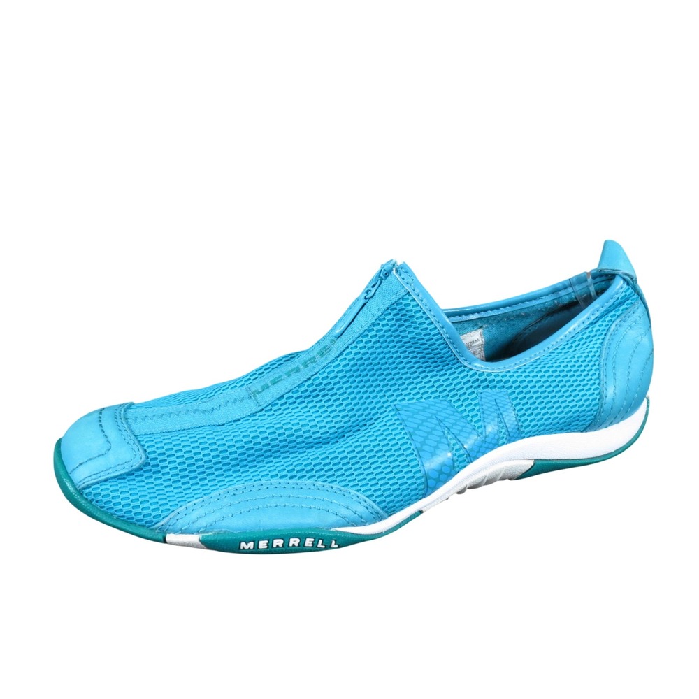 Merrell Barrado Womens Athletic Slip On Shoes Size 10 Walking Turquoise Blue